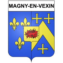 Pegatinas escudo de armas de Magny-en-Vexin adhesivo de la etiqueta engomada