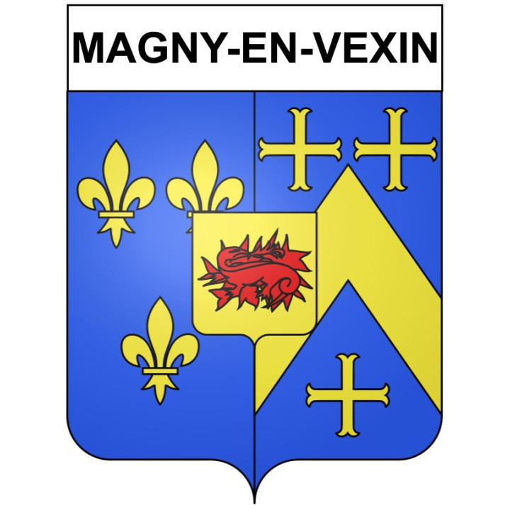 Stickers coat of arms Magny-en-Vexin adhesive sticker