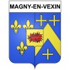 Pegatinas escudo de armas de Magny-en-Vexin adhesivo de la etiqueta engomada
