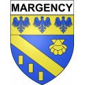 Pegatinas escudo de armas de Margency adhesivo de la etiqueta engomada
