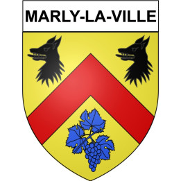 Marly-la-Ville Sticker wappen, gelsenkirchen, augsburg, klebender aufkleber