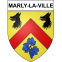 Marly-la-Ville Sticker wappen, gelsenkirchen, augsburg, klebender aufkleber