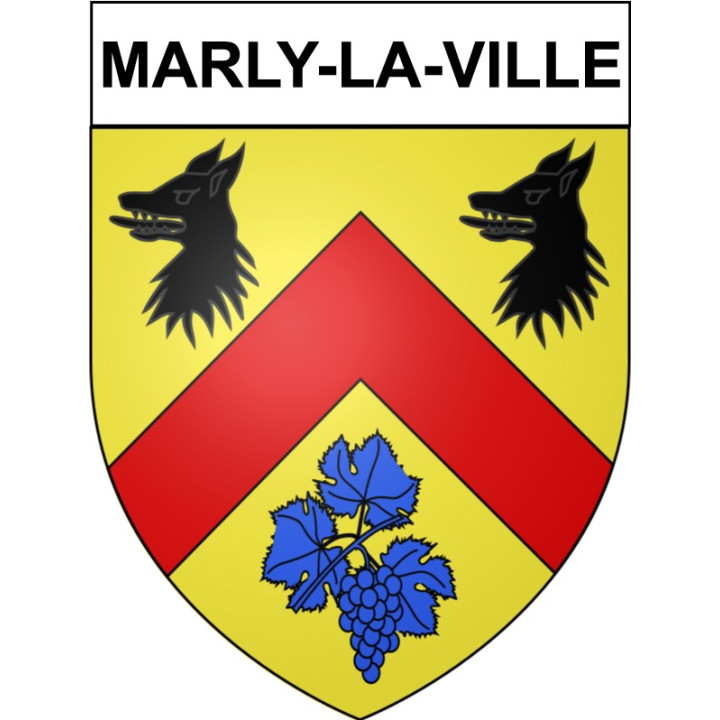 Marly-la-Ville 95 ville Stickers blason autocollant adhésif