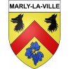 Pegatinas escudo de armas de Marly-la-Ville adhesivo de la etiqueta engomada
