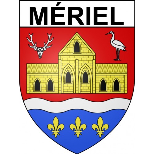 Mériel 95 ville Stickers blason autocollant adhésif