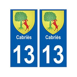 13 Cabriès blason ville autocollant plaque