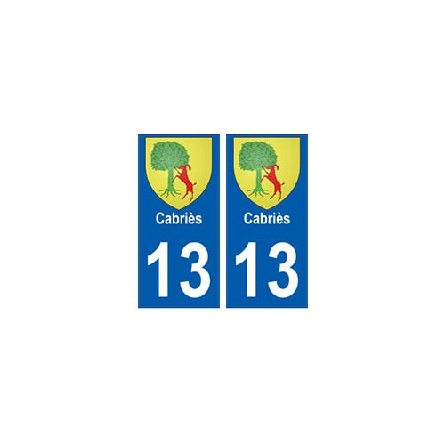 13 Cabriès blason ville autocollant plaque