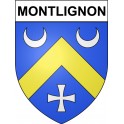 Pegatinas escudo de armas de Montlignon adhesivo de la etiqueta engomada