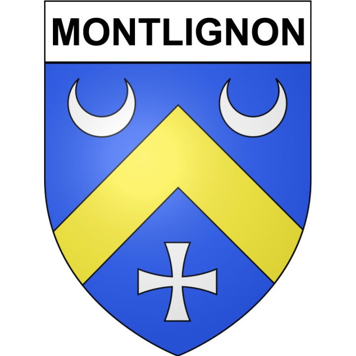 Pegatinas escudo de armas de Montlignon adhesivo de la etiqueta engomada
