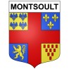 Pegatinas escudo de armas de Montsoult adhesivo de la etiqueta engomada