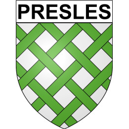 Pegatinas escudo de armas de Presles adhesivo de la etiqueta engomada