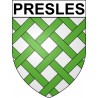 Presles 95 ville Stickers blason autocollant adhésif