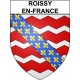 Pegatinas escudo de armas de Roissy-en-France adhesivo de la etiqueta engomada
