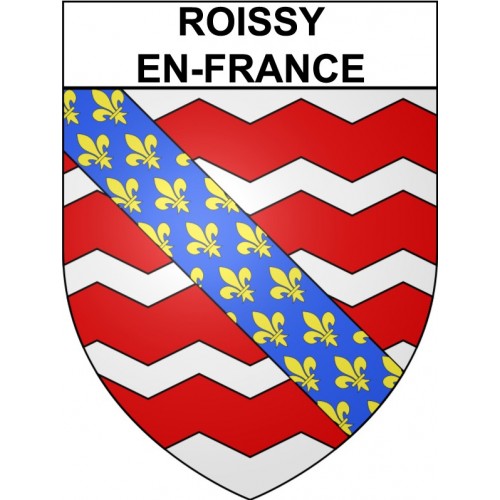 Stickers coat of arms Roissy-en-France adhesive sticker