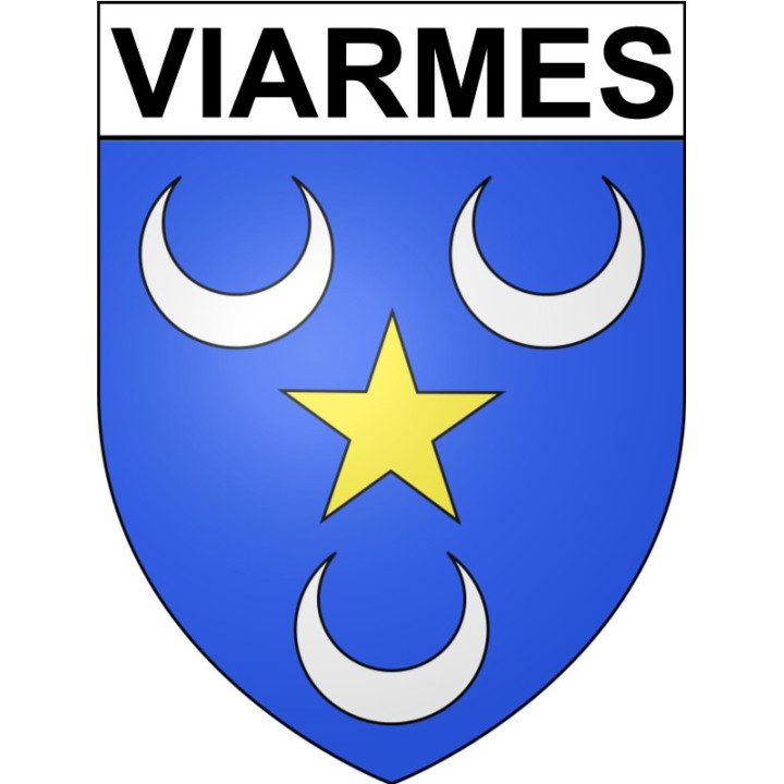 Pegatinas escudo de armas de Viarmes adhesivo de la etiqueta engomada