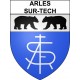 Arles-sur-Tech 66 ville Stickers blason autocollant adhésif