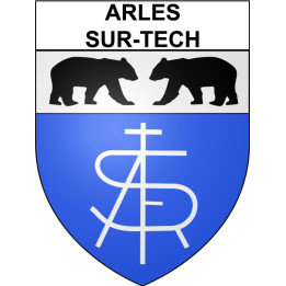 Arles-sur-Tech Sticker wappen, gelsenkirchen, augsburg, klebender aufkleber