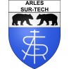 Arles-sur-Tech 66 ville Stickers blason autocollant adhésif