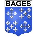 Bages 66 ville Stickers blason autocollant adhésif