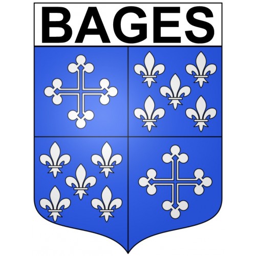 Pegatinas escudo de armas de Bages adhesivo de la etiqueta engomada