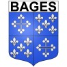 Pegatinas escudo de armas de Bages adhesivo de la etiqueta engomada