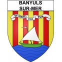 Stickers coat of arms Banyuls-sur-Mer adhesive sticker