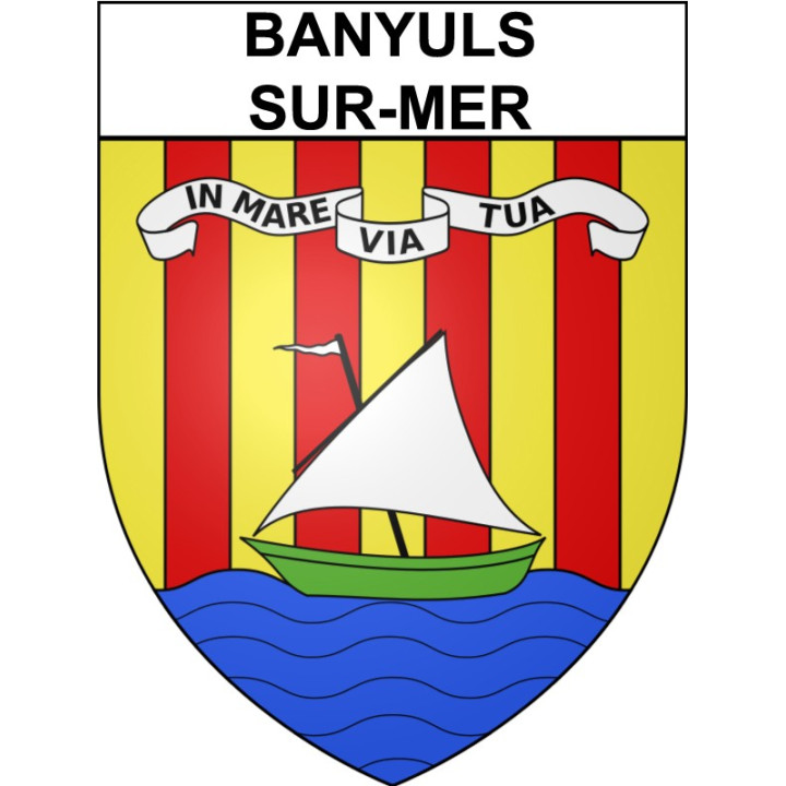 Stickers coat of arms Banyuls-sur-Mer adhesive sticker