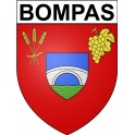 Stickers coat of arms Bompas adhesive sticker
