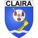 Pegatinas escudo de armas de Claira adhesivo de la etiqueta engomada