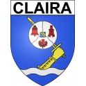 Pegatinas escudo de armas de Claira adhesivo de la etiqueta engomada