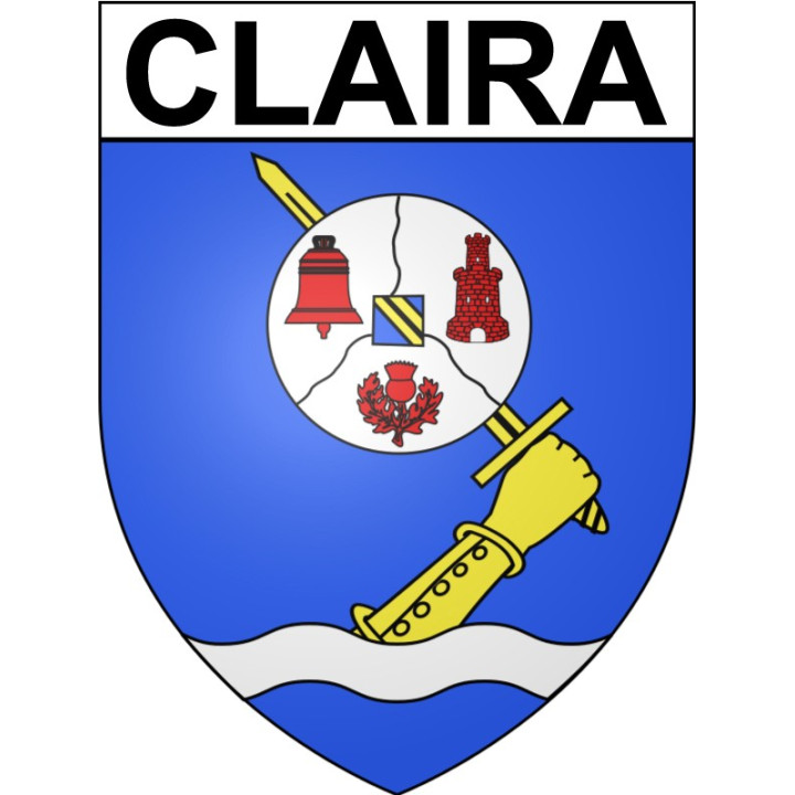 Stickers coat of arms Claira adhesive sticker