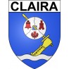 Claira Sticker wappen, gelsenkirchen, augsburg, klebender aufkleber