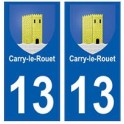 13 Carry-le-Rouet blason ville autocollant plaque