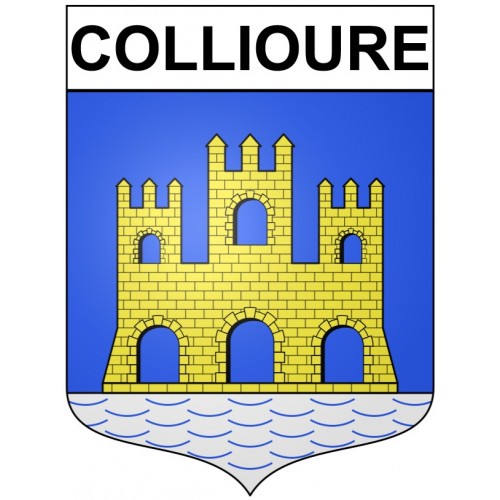 Collioure 66 ville Stickers blason autocollant adhésif