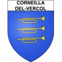 Stickers coat of arms Corneilla-del-Vercol adhesive sticker
