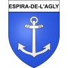 Espira-de-l'Agly 66 ville Stickers blason autocollant adhésif