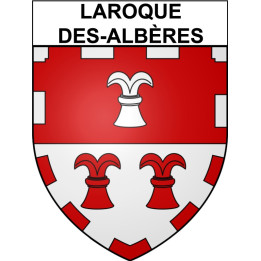 Stickers coat of arms Laroque-des-Albères adhesive sticker