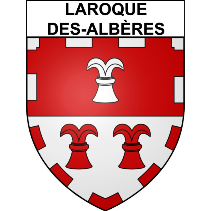 Stickers coat of arms Laroque-des-Albères adhesive sticker