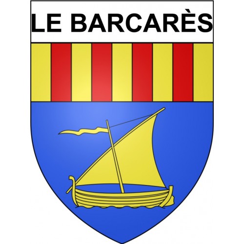 Pegatinas escudo de armas de Le Barcarès adhesivo de la etiqueta engomada