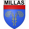 Millas 66 ville Stickers blason autocollant adhésif