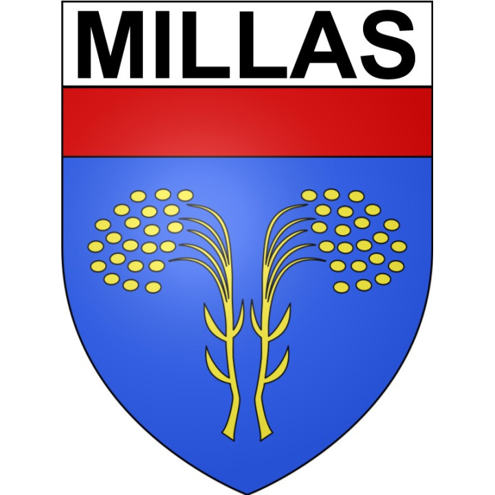 Pegatinas escudo de armas de Millas adhesivo de la etiqueta engomada