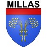Millas Sticker wappen, gelsenkirchen, augsburg, klebender aufkleber