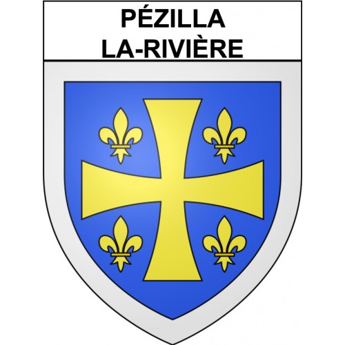 Adesivi stemma Pézilla-la-Rivière adesivo