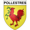 Pegatinas escudo de armas de Pollestres adhesivo de la etiqueta engomada