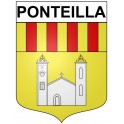 Ponteilla 66 ville Stickers blason autocollant adhésif