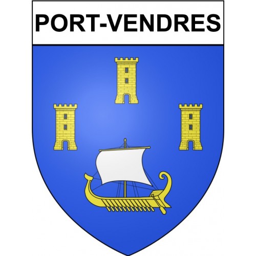 Port-Vendres 66 ville Stickers blason autocollant adhésif