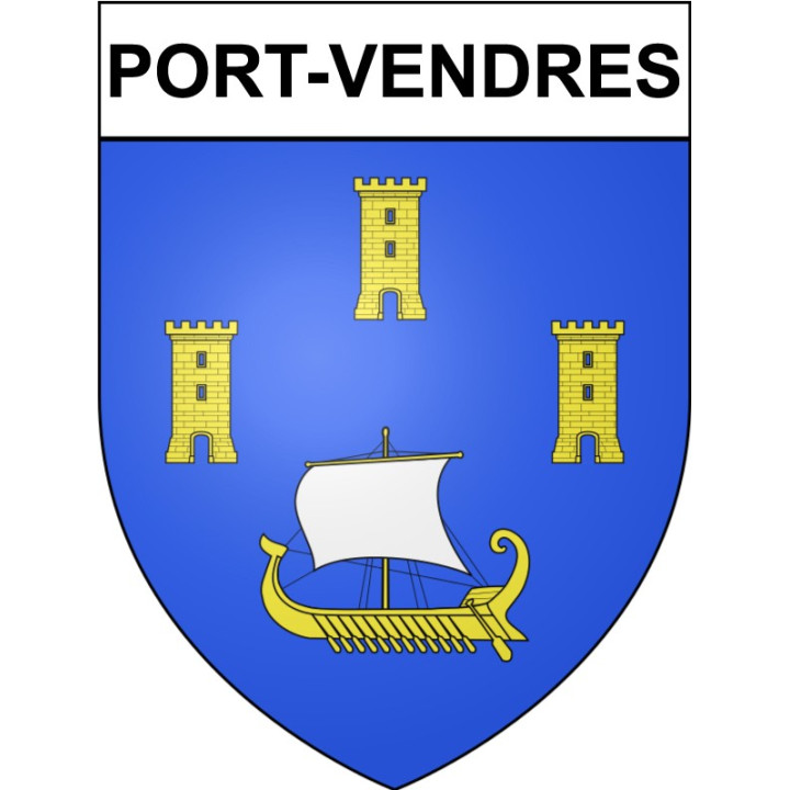 Port-Vendres Sticker wappen, gelsenkirchen, augsburg, klebender aufkleber