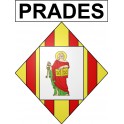 Pegatinas escudo de armas de Prades adhesivo de la etiqueta engomada