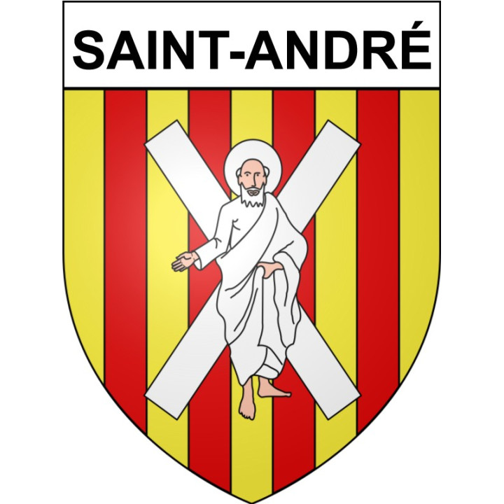 Saint-André 66 ville Stickers blason autocollant adhésif