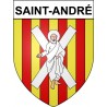 Saint-André 66 ville Stickers blason autocollant adhésif
